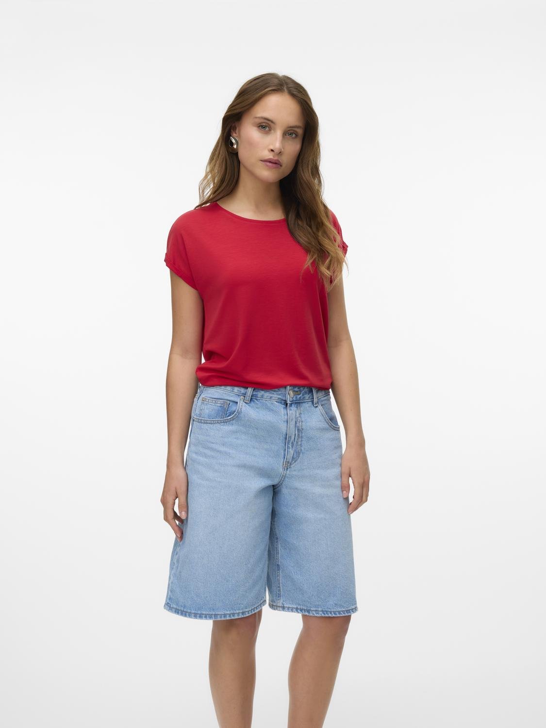 VMAVA T-Shirt - Ribbon Red - VERO MODA & VILA Bergvik